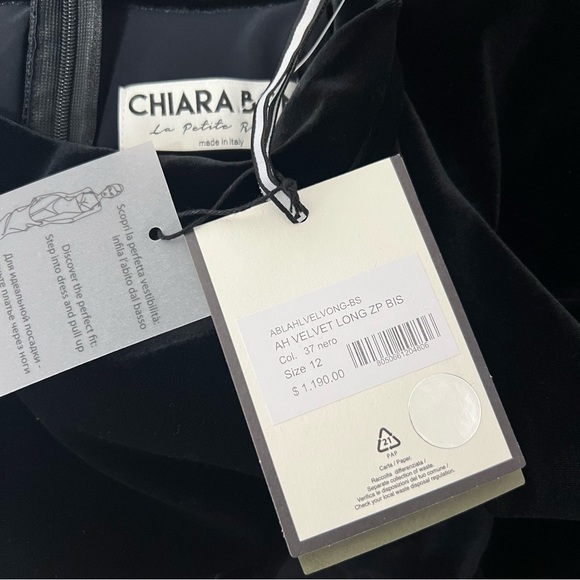 NEW NWT Chiara Boni La Petite Robe Ablah Sleeveless Velvet Peplum Gown Black - Picture 12 of 15